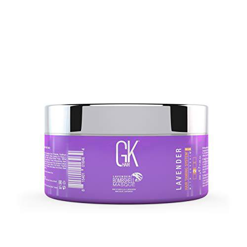 GK HAIR Global Keratin Lavender Bombshell Masque (7.05 Fl Oz/200 g) Semi-Permanent Long Lasting Hair Toning Color Pigments Moisturizing Styling and Coloring Mask for All Hair Types Unisex