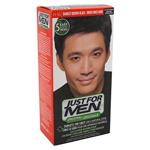 Just For Men Shampoo-In H-50 Haircolor Darkest Brown/Black (3 Pack)