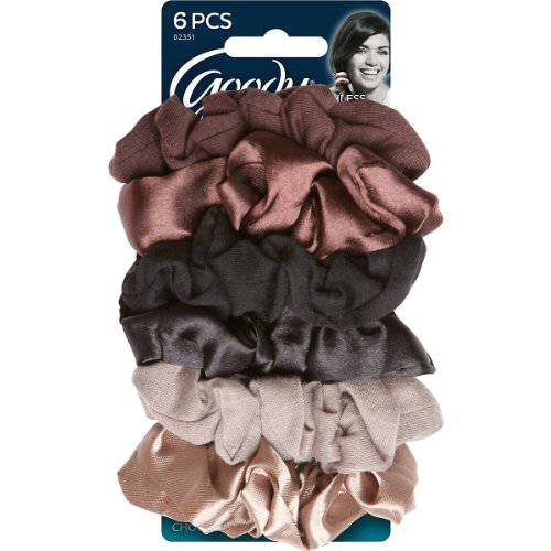 Goody Ouchless Womens Hair Scrunchie - 6 Count, Starry Night - Suitable for All Hair Types - Hair Accessories for Women Perfect for Long Lasting Braids, Ponytails and More - Pain-Free