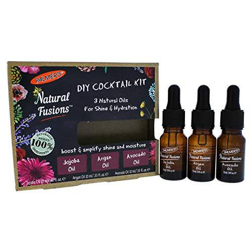 Palmer’s Natural Fusions DIY Cocktail Kit, contains 3 Natural Oils for Hair Shine & Hydration, 3 x .33 fl. oz.