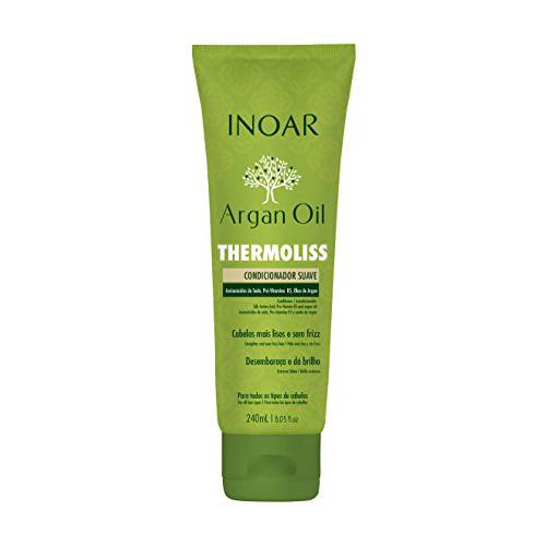 INOAR PROFESSIONAL - Argan Oil Thermoliss Defrizzing Balm - Long-Lasting Defrizzing Action for Uncontrollable Hair (8.05 Ounces/240 Milliliters)
