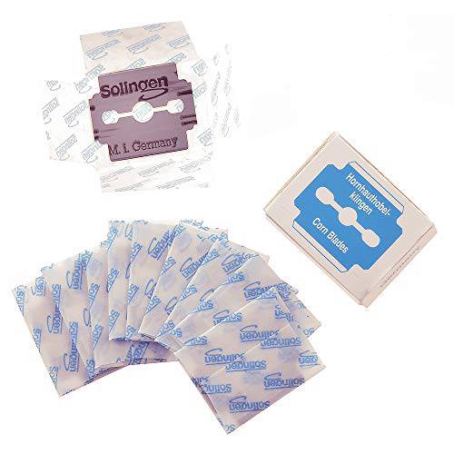 Camila Solingen CS23 Spare Blades (10 Pack) for Corn Plane/Foot Callus Remover. Hard Skin Heel Shaver Rasp Pedicure Cutter Kit for Feet. Made in Solingen Germany