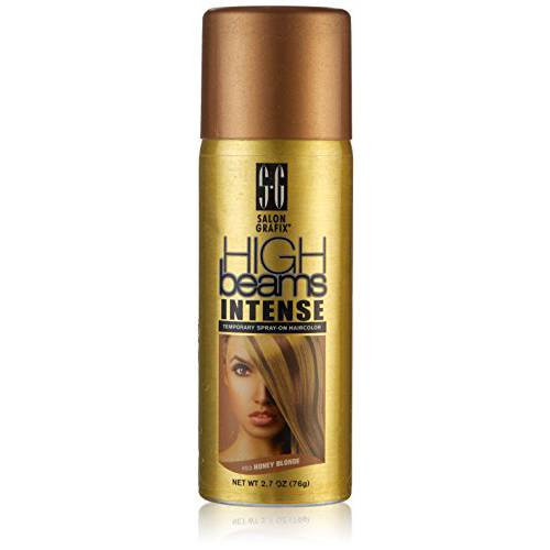 High Beams Intense Spray-On Hair Color –Honey Blonde - 2.7 Oz - Add Temporary Color Highlight to Your Hair Instantly - Great for Streaking, Tipping or Frosting - Washes out Easily