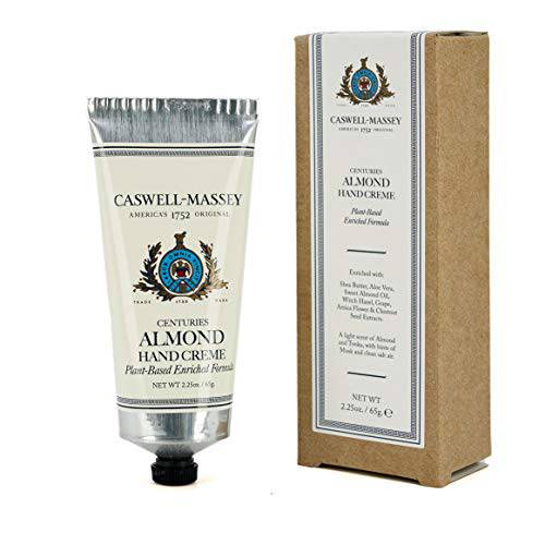 Caswell-Massey Centuries Almond Hand Cream, Soothing Hand Lotion With Shea Butter, Avocado Oil & Aloe Vera Extract, Made In the USA USA, 2.5 Oz