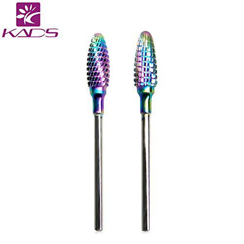 KADS Bullet Shape Symphony Alloy Drill Bit 3/32 Tungsten Steel Rotary Milling Cutter Manicure Cutter Nail Art Tools And Accessories (Cross grain)