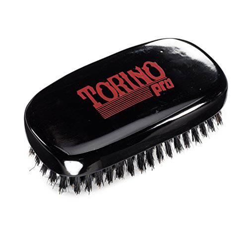 Torino Pro Wave Brush 120 by Brush King - 7 Row, Medium Palm Wave Brush - Made with 100% Boar Bristles - Great for Wolfing - 360 Waves Brush