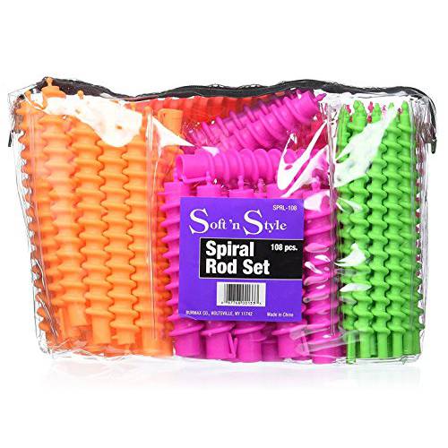 Burmax Soft ’n Style 108 Piece Spiral Rod Set