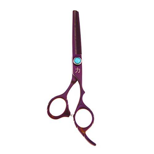 ShearsDirect Japanese Stainless 35 Tooth Professional Thinning Shear, Purple, 2.5 Ounce