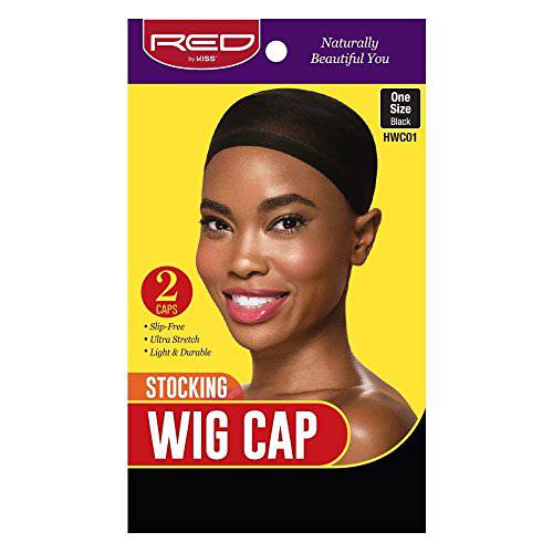 Red by Kiss Stocking Wig Caps - 2PCS Black