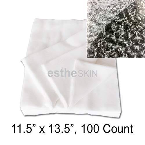 estheSKIN 100% Cotton Pure White Cutting Gauze for Professional Facial Treatment and More, 11.5x13.5, 100 Count (1 Pack)