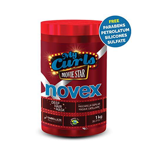 NOVEX Value Size Deep Conditioning Hair Masks infused with Natural Ingredients (1kg/35oz) (My Curls Movie Star Deep Hair Mask 35oz)