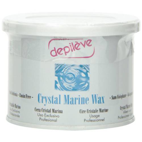 Depileve Strip Wax for Hair Removal -Crystal Marine Wax 14 oz -Hair Removal Wax -Ideal for Leg Waxing and Sensitive Skin