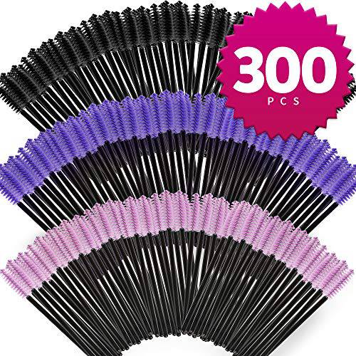 Disposable Mascara Wands, 300 Pcs Teenitor Eyelash Brushes Set Eyebrown Makeup Brush Applicators Kit For Thick Or Thin, Long Or Short Eye Lashes