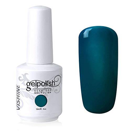 Vishine Soak-Off UV LED Gel Polish Nail Art Manicure Lacquer Teal Color 036