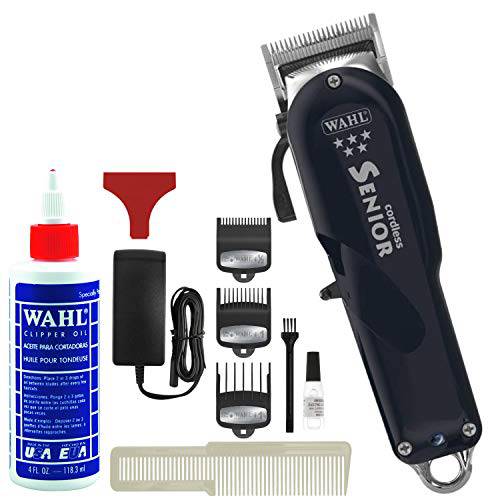 Wahl Professional 5-Star Series Cordless Senior Clipper 8504 - Great for Professional Stylists and Barbers - 70 Minute Run Time (Bonus Oil)