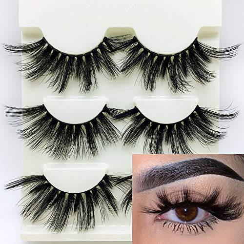 outopen False Eyelashes 8D Fluffy Dramatic Faux Mink Lashes 9 Pairs 21MM Long Thick Volume Messy Crossed Fake Eye Lashes Pack