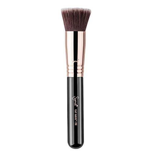 Sigma Beauty Professional F80 Flat Kabuki Highlighter Makeup Brush with Sigmax fibers for Buffing and Blending Liquid, Cream or Powders