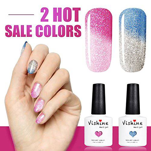 Vishine Gel Nail Polish Colors UV LED Soak Off Temperature Color Changing Nail Polish 4 Colors 10ML