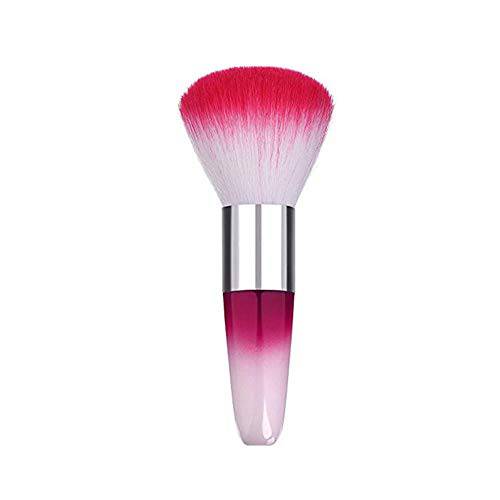 RUITASA Soft Nail Art Dust Remover Powder Brush Cleaner For Acrylic & UV Nail Gel and Makeup Powder Blush Brushes (Pink)