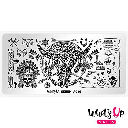 Whats Up Nails - B060 Deserted Succulent Stamping Plate for Nail Art Design