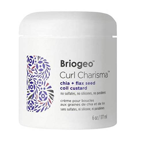 Briogeo Curl Charisma Chia and Flax Seed Coil Custard | Leave-in Styler for Curly and Coily Hair Textures | Vegan, Phalate & Paraben-Free | 6 Ounce