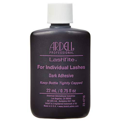 Ardell LashTite Lash Adhesive Dark for Individual Lashes, 0.75 oz