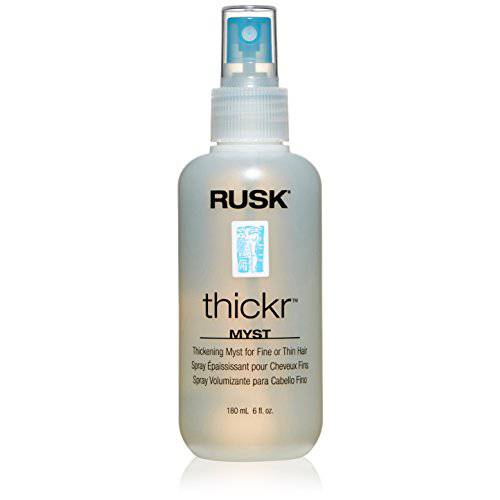RUSK Designer Collection Thicker Thickening Myst for Fine or Thin Hair, 6 Oz, Get Incredible Body, Volume, and Added Texture, While Protecting Against the Sun, 6 Fl Oz (Pack of 1)