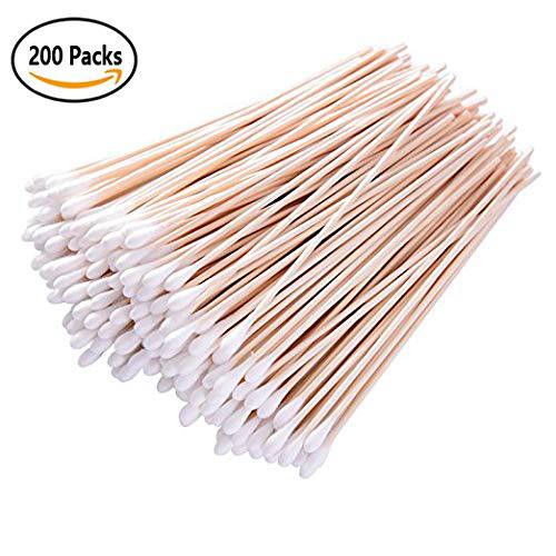 400pcs Precision Cotton Swabs with 6’’ Long Sticks for Gun Cleaning, Makeup or Pets
