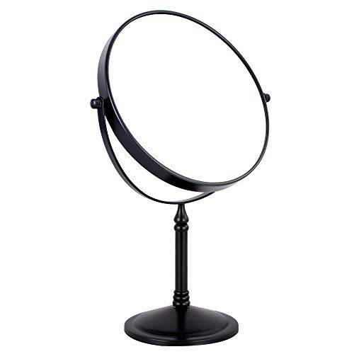 Nicesail Tabletop Makeup Mirror, Double-Side 1X-10X, 360 Swivel Cosmetic Mirror for Table Desk, No Light Oil Rubbed Bronze (8 Inch, 10X)