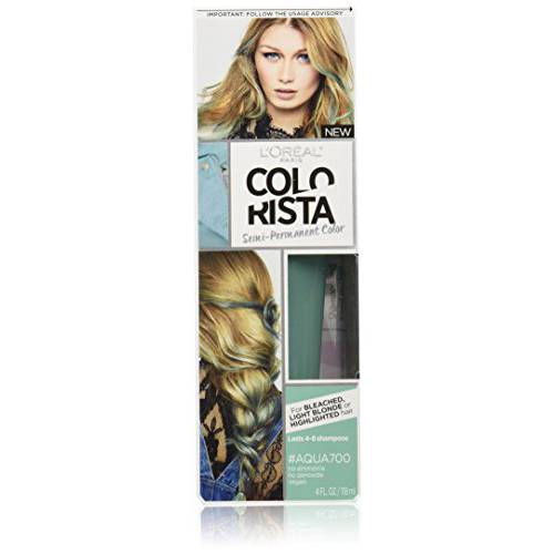 L’Oreal Paris Colorista Semi-Permanent for Light Blonde or Bleached Hair, Aqua