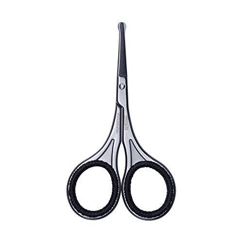 Safety Scissors by Revlon, Men’s Series Hair Removal Tools, High Precision Blade, Stainless Steel (Pack of 1)