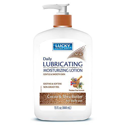 Lucky Super Soft Shea & Cocoa Butter Lubricating Lotion, 15 Fluid Ounce