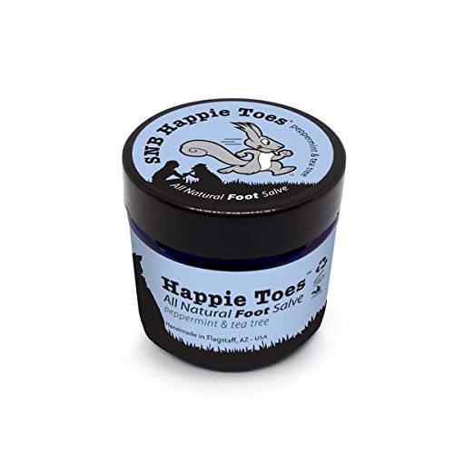 Squirrel’s Nut Butter Happie Toes All Natural Foot Salve, Tub, 2.0 oz, Peppermint & Tea Tree