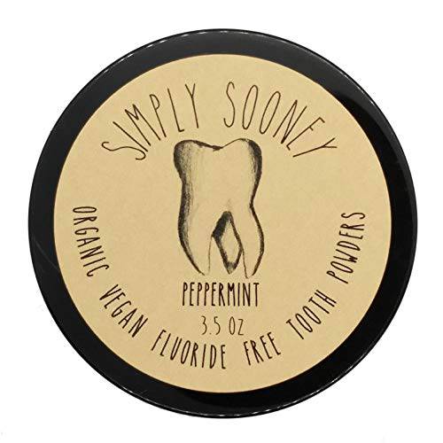 Organic Vegan Fluoride Free Remineralizing Tooth Powder Peppermint Formula Value Size UP to 6 Month Supply I Natural WHITENING I Stronger Teeth