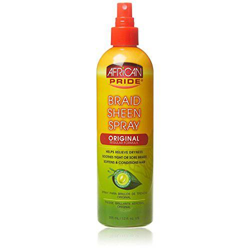 African Pride Braid Sheen Spray, 12 Oz