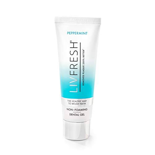 LIVFRESH Dental Gel by Livionex (Formerly Livionex Dental Gel) - Clinically Proven to Remove Plaque 250% Better (Whitening, Non-Foaming, Peppermint)