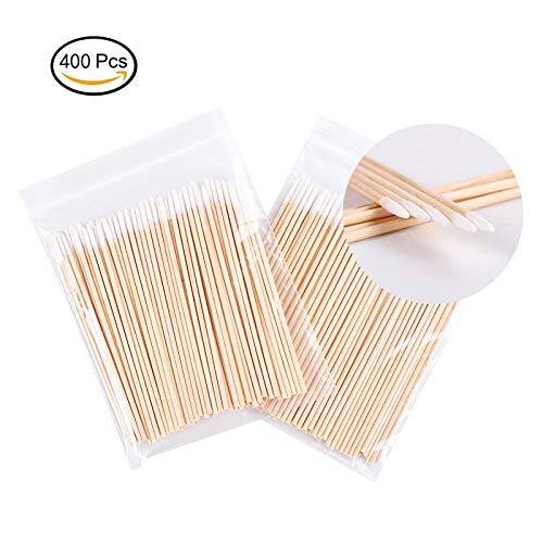 Fenshine 400 Count Microblading Cotton Swab, Cotton Swabs Pointed Tip, Cotton Swabs Wood Sticks, Cotton Tipped Applicator, Tattoo Permanent Supplies, Makeup Cosmetic Applicator Sticks (400pcs)