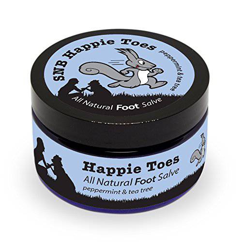 Squirrel’s Nut Butter Happie Toes All Natural Foot Salve, Tub, 4.0 oz, Peppermint & Tea Tree