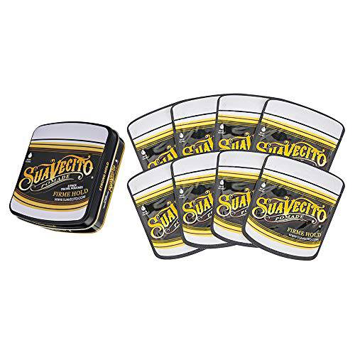 Suavecito Pomade Firme (Strong) Hold Travel Pack - Strong Hold Hair Pomade For Men - Medium Shine Water Based Wax Like Flake Free Hair Gel - Easy To Wash Out - All Day Hold For All Hair Styles