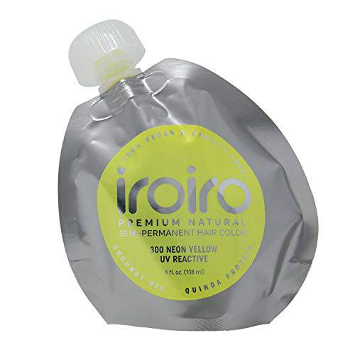 IROIRO Premium Natural Semi-Permanent Hair Color 300 Neon Yellow (4oz)