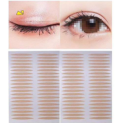 800 PCS Skin Color Lace Mesh Olive Type Makeup Eyelid Paste Beauty Big Eye Decoration Natural Invisible Seamless Waterproof Sticky Lasting Eyelid Sticker
