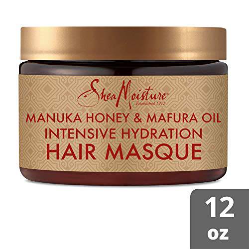 SheaMoisture Intensive Hydration Hair Masque Manuka Honey & Mafura Oil For Dry, Damaged Hair Deep Conditioning Hair Treatment 12 oz