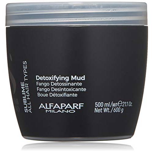 Alfaparf Milano Semi Di Lino Sublime Detoxifying Deep Cleansing Mud Treatment - Safe on Color Treated Hair - Clay-Based Detox for Hair - Professional Salon Quality - 21.1 oz.