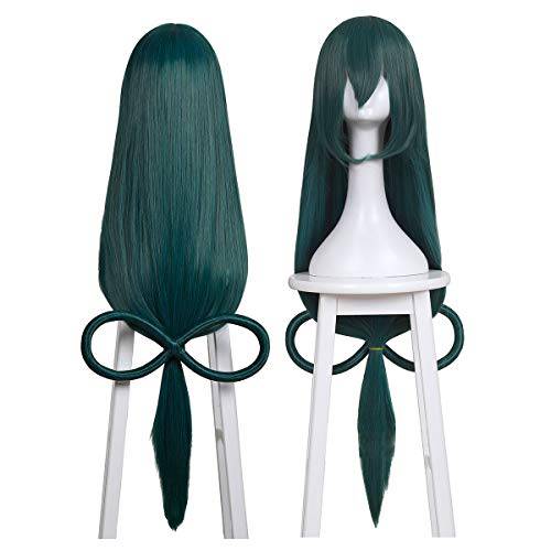 ColorGround Long Dark Green Easy Styling Cosplay Wig for Cons and Halloween Cosplay