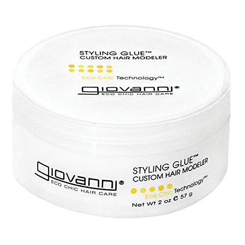 GIOVANNI Eco Chic Styling Glue Custom Hair Modeler, 2 oz. - Firm Hold - Spike, Sculpt, Shape, Customize Style, No Parabens, Color Safe