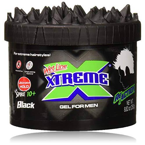 Wet Line Xtreme Reaction Black Ultimate Hold Gel, 8.8 Ounce