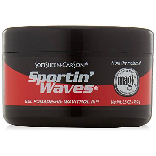 SoftSheen-Carson Sportin’ Waves Gel Pomade with Wavitrol III, 3.5 oz