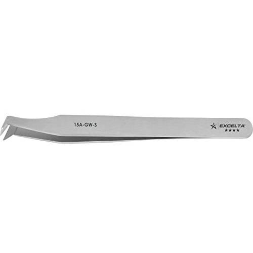 Excelta Angulated Cutting Tweezers, Stainless Steel, Three Star - SS, 0.1 Height, 0.39300000000000002 Wide, 4.5 Length