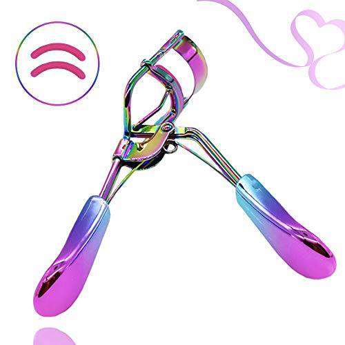 SinPinEra Eyelash Curler with 2 Advanced Silicone Refill Pads & Fits All Eye Shapes - Start a Beautiful Story Now (Multi-Colored)