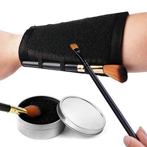 Pinkiou Makeup Brushes Color Removal Cleaner Sponge + Switch Armband Cleaner Arm Sponge 2 in 1 Set